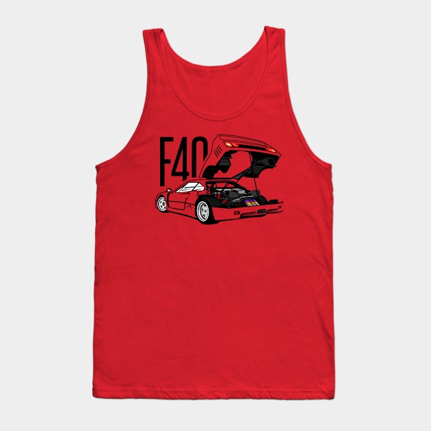 Ferrari F40 Tank Top by celengan